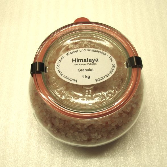 Bild von Kristallsalz Granulat 1 kg im Glas