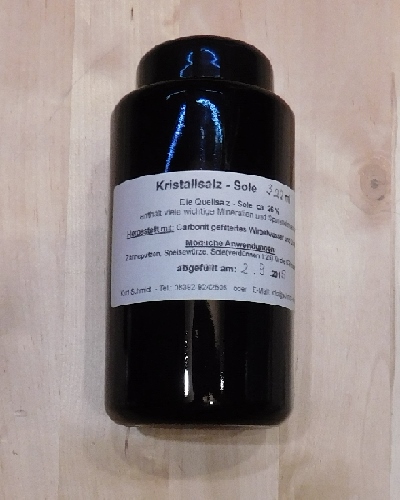 Bild von Himalaya-Kristallsalz - Sole - 300 ml  im Mironglas