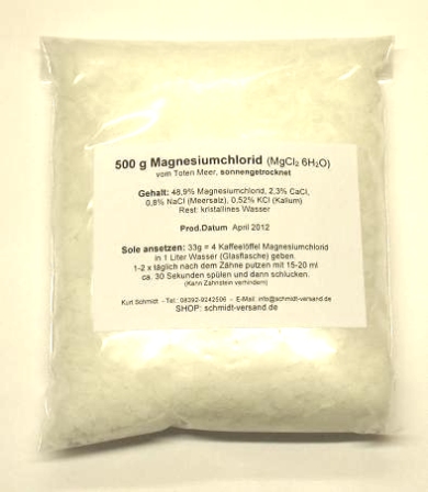 Bild von Magnesiumchlorid  500 g im Nachfüllbeutel